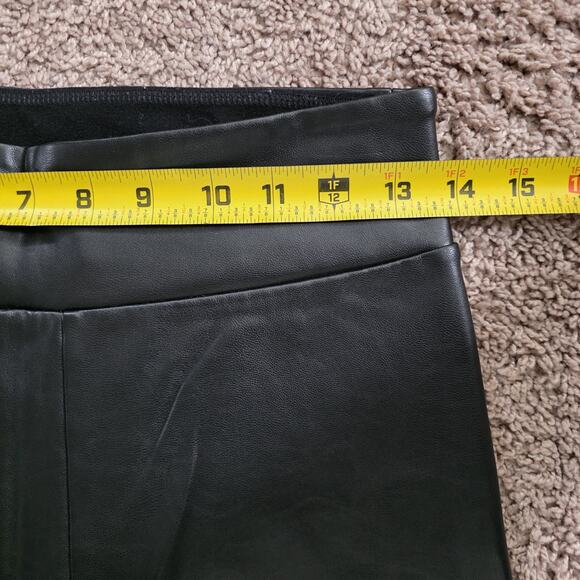 Abercrombie & Fitch Faux Leather Leggings Vegan Pants Women M Black Stretch - Picture 6 of 9
